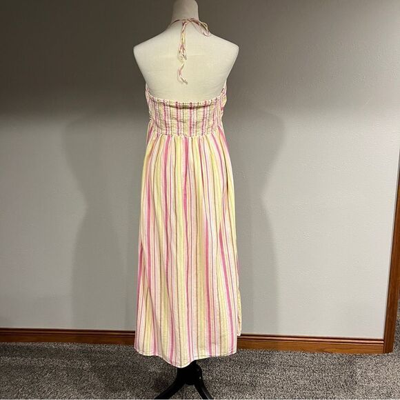 Old Navy halter striped v-neck midi dress size Large - Picture 6 of 12